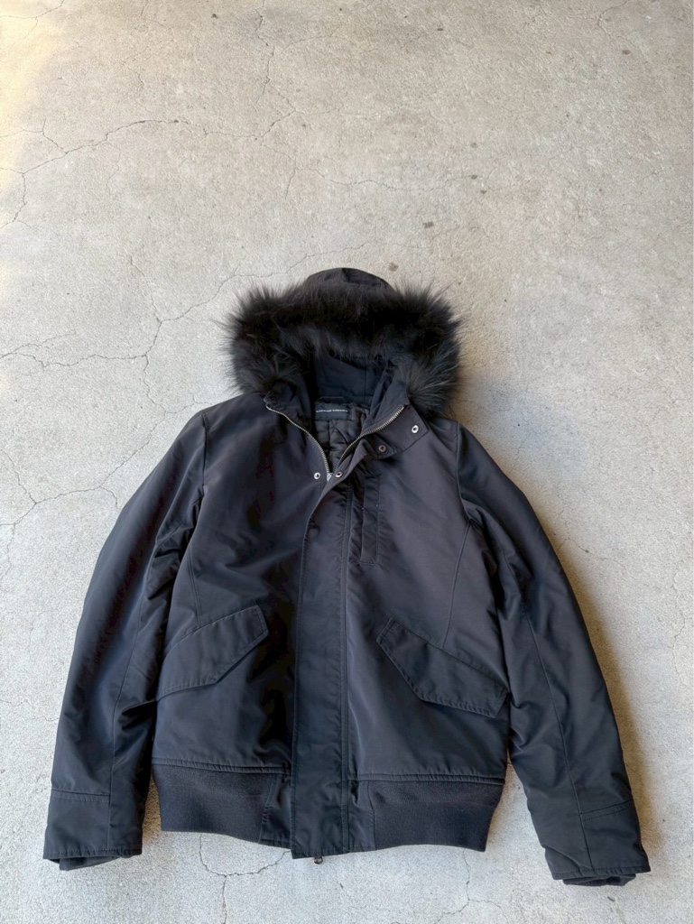 Rare Japanese Label Y2K LOUNGE LIZARD Archive Black Fur Down