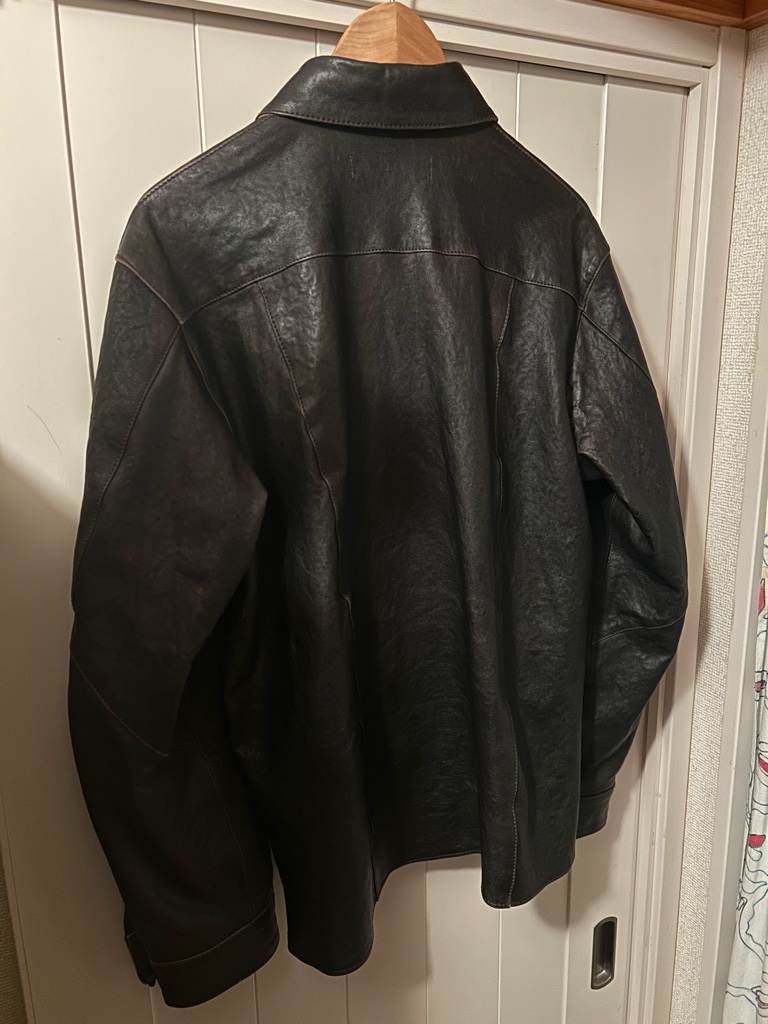 ジャケット・アウター OUR LEGACY 24AW WELDING SHIRT 48 Our Legacy - Welding Shirt Worn Brown Lambskin