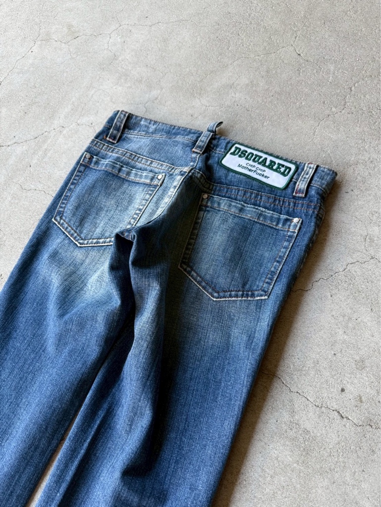 パンツ DSQUARED2 Archive Y2K Patched Jeans DSQUARED2 Archive Y2K Patched Jeans - ARCHIVESTOCK