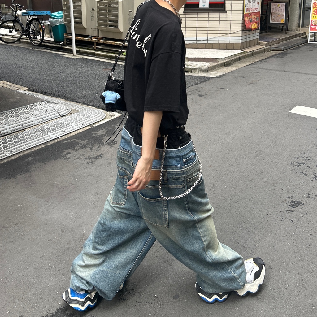 cozy worldwide レイヤードデニム