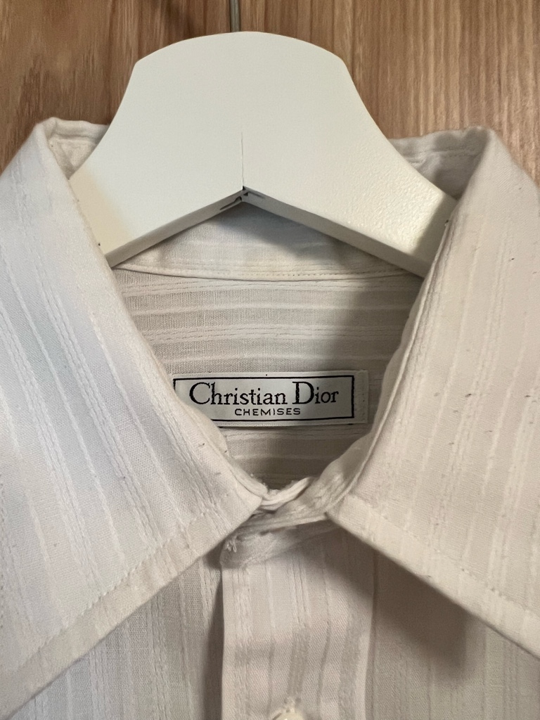 Christian Dior ホワイトストライプ長袖シャツ - ARCHIVESTOCK