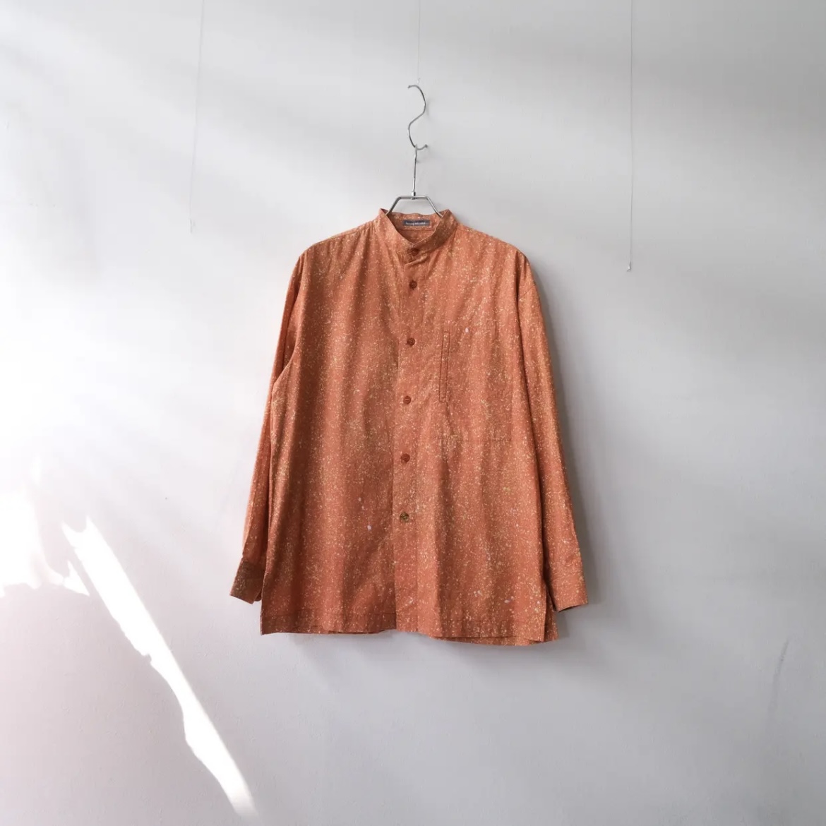 80s ISSEY MIYAKE MEN 筆タグ スタンドカラーシャツ 筆タグ
