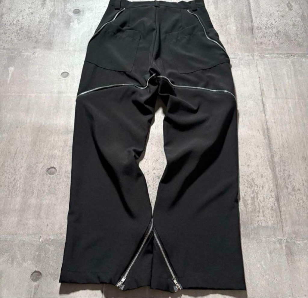 パンツ archive flare slacks zip design y2k mode archive flare slacks zip design y2k mode - ARCHIVESTOCK