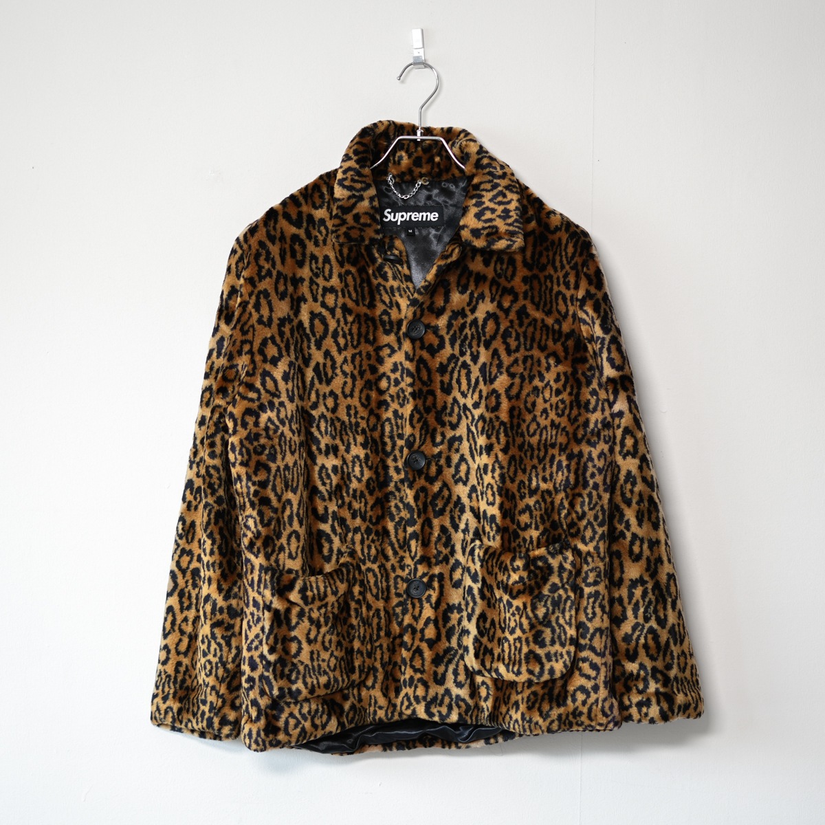 SUPREME SS2016 LEOPARD FAUX FUR COAT M - ARCHIVESTOCK