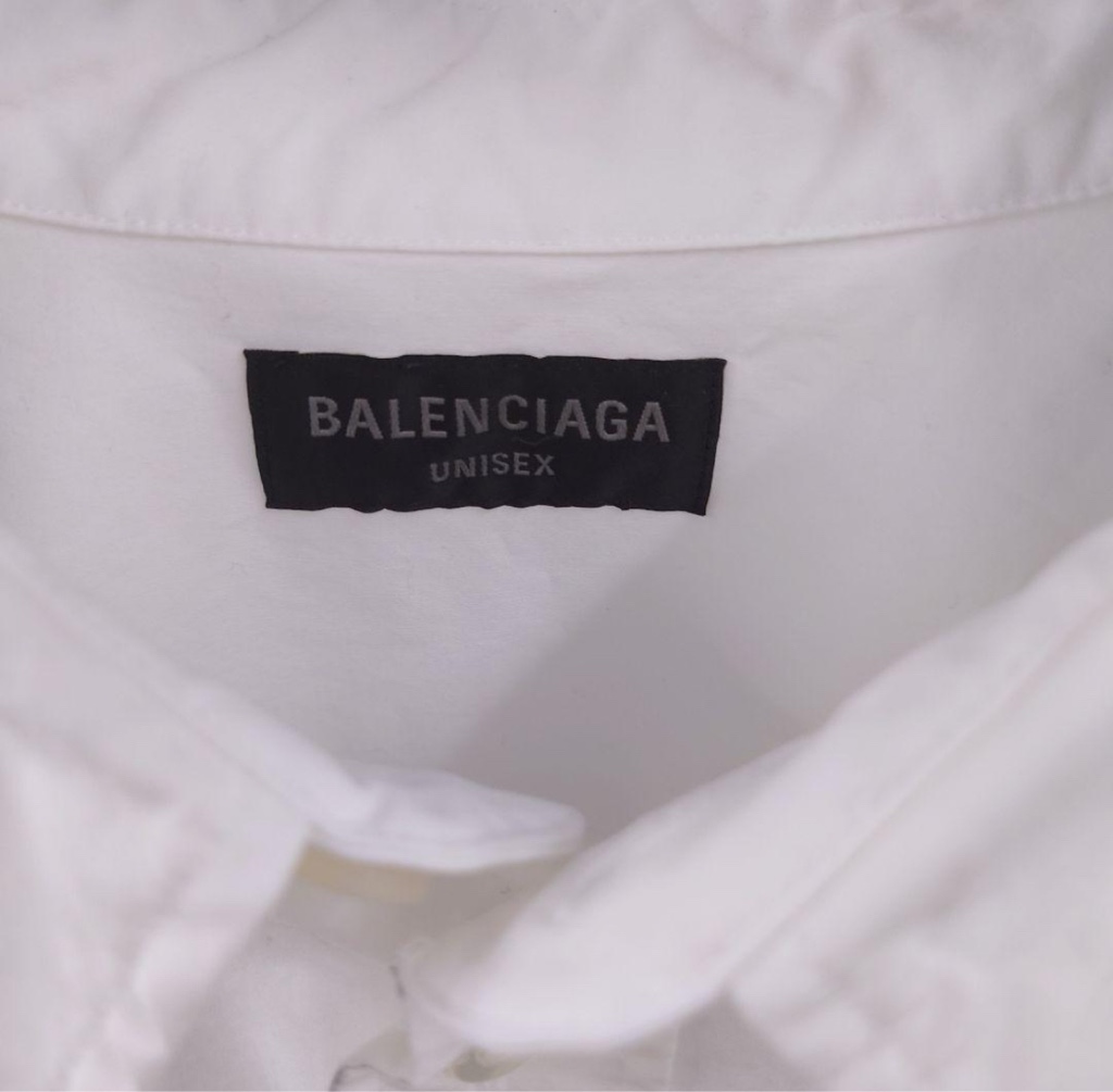 トップス BALENCIAGA 24aw Large Fit Shirt in White BALENCIAGA 24aw Large Fit Shirt in White - ARCHIVESTOCK