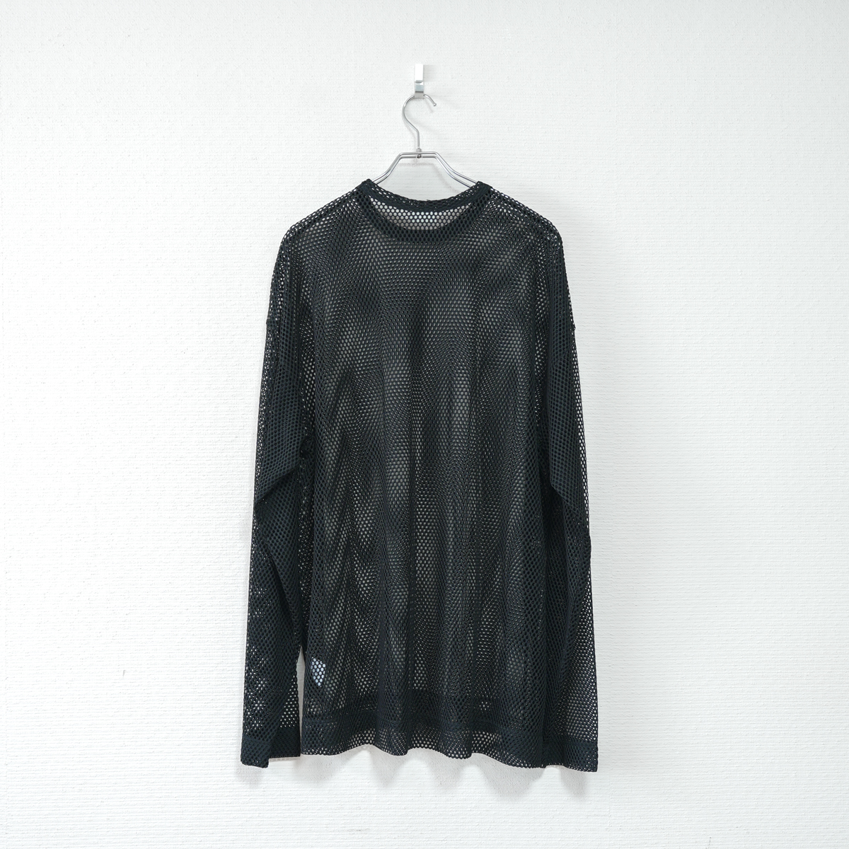 DRIES VAN NOTEN ロングスリーブメッシュTシャツ SMALL ブラック