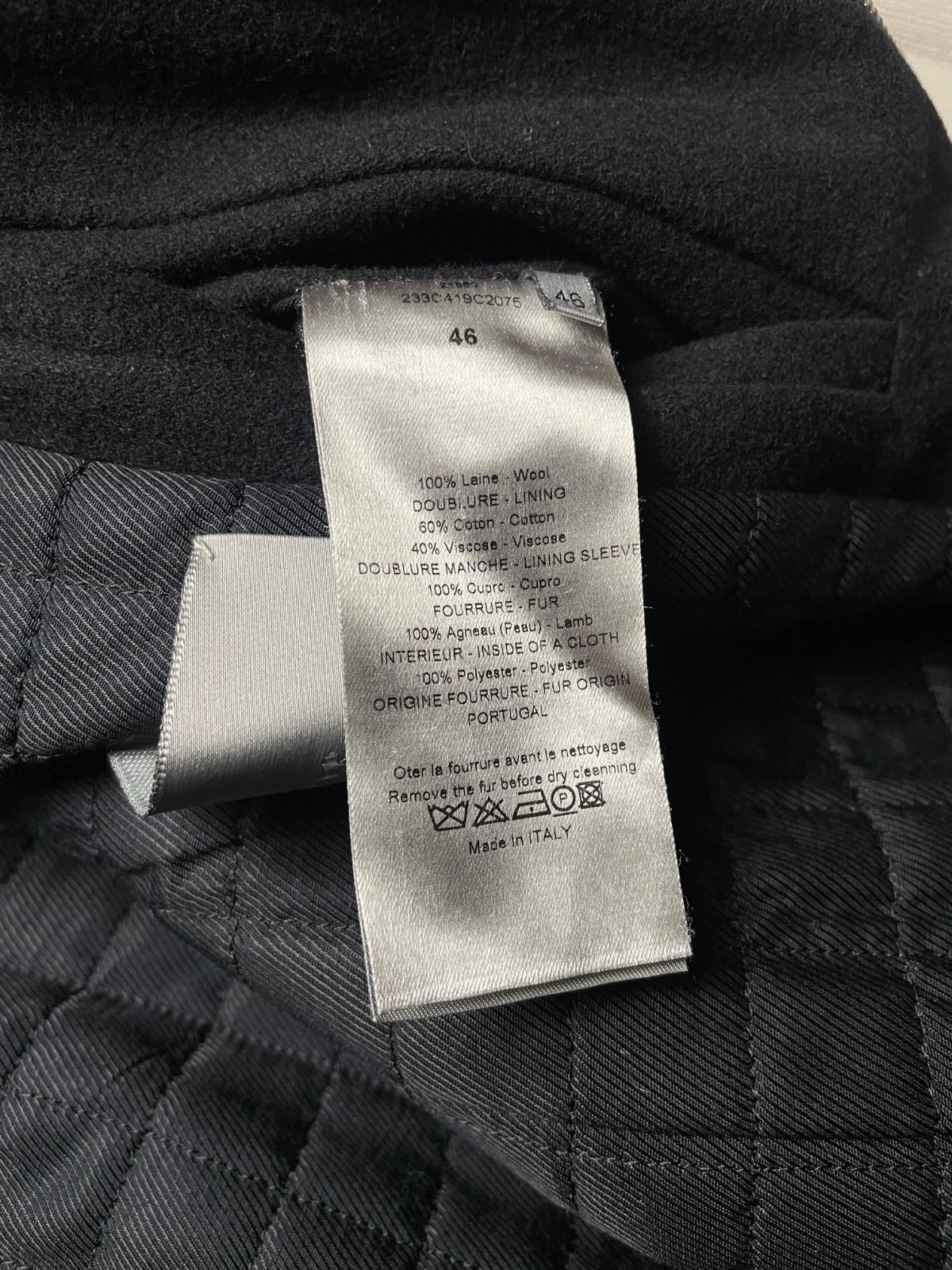 ジャケット・アウター 12AW DIOR HOMME Collar lamb boa Bomber DIOR HOMME by Kris Van Assche - AW12 Collar lamb boa Bomber