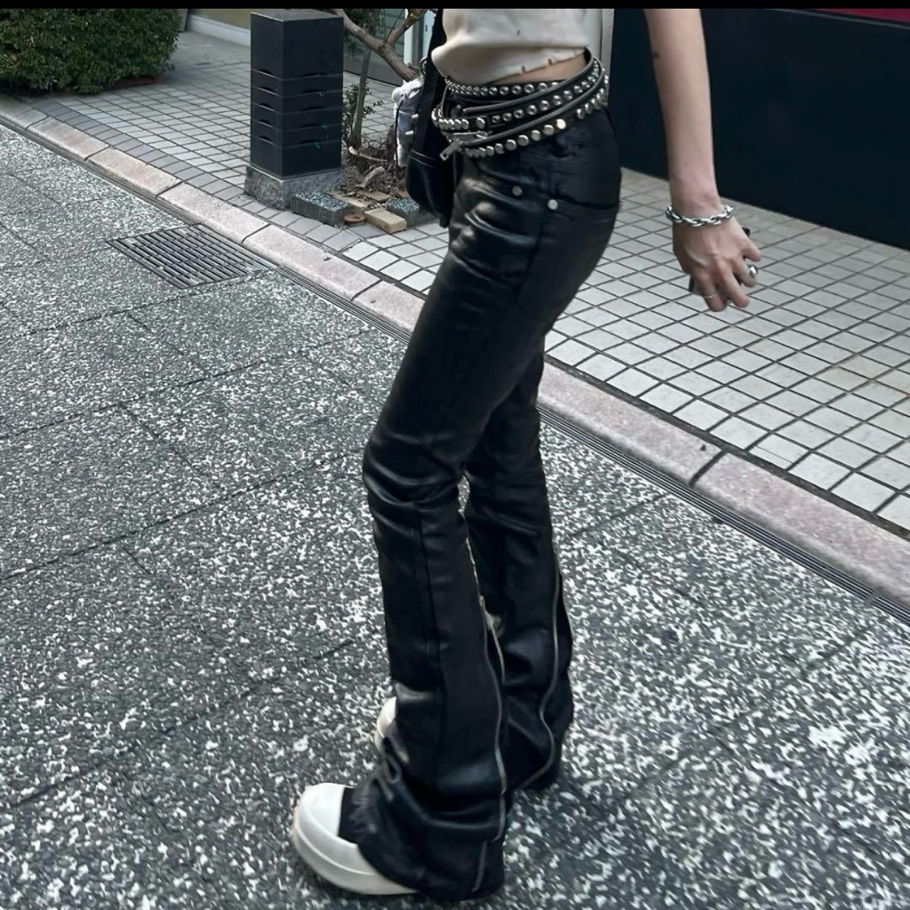 RACER WORLDWIDE / ワックスコーティングフレアパンツ　sizeS racer worldwide/ワックスコーティングフレアパンツ - ARCHIVESTOCK
