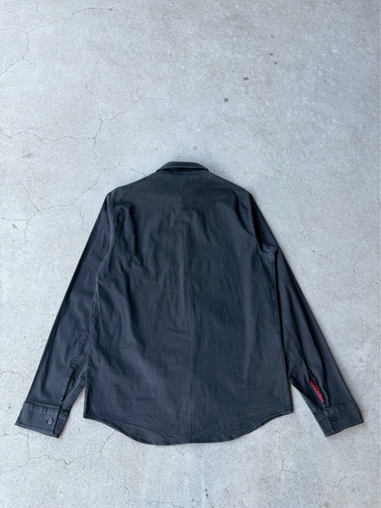 PRADA sports archiveシャツ PRADA SPORT 00's Archive Fly Front Black Shirt - ARCHIVESTOCK