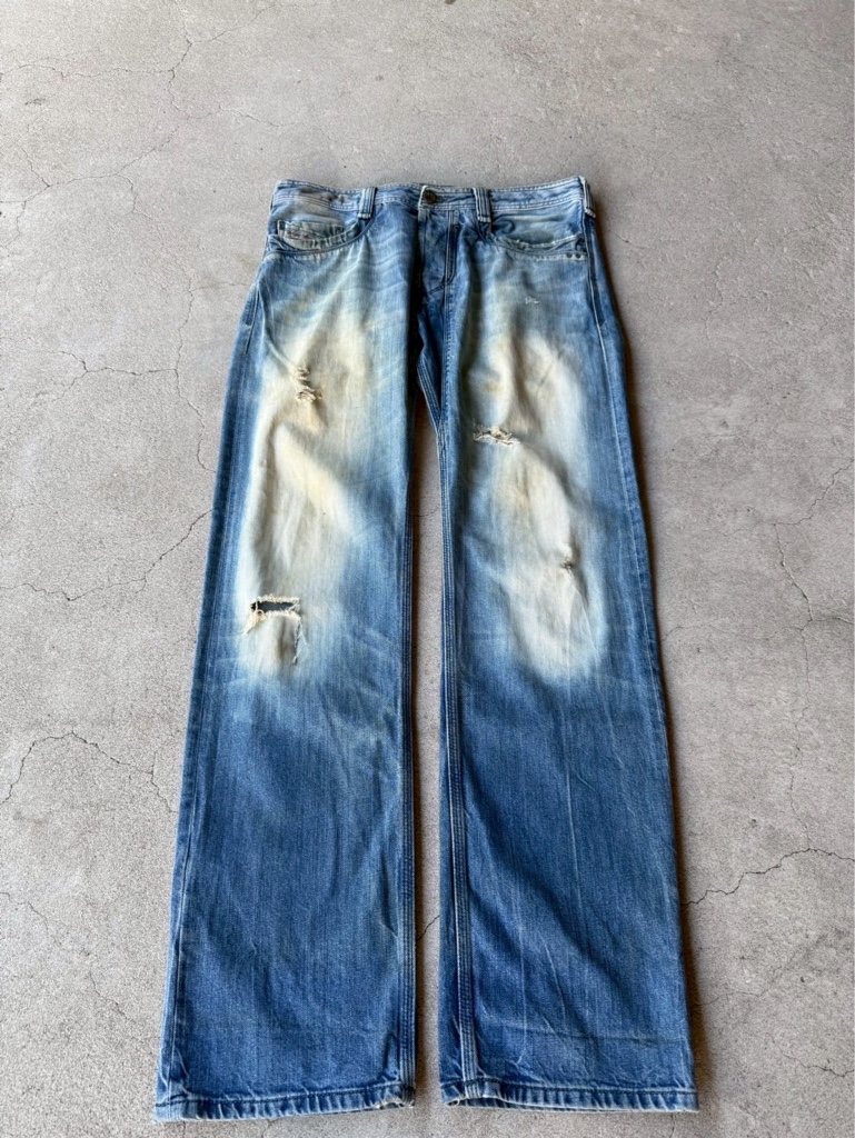 パンツ DIESEL archive grunge crashed denim y2k archive crashed denim pants grunge y2k