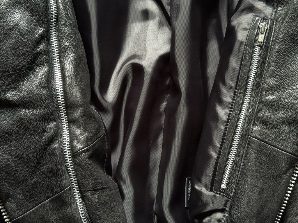 EKAM/double zip lambskin padded jacket - ARCHIVESTOCK