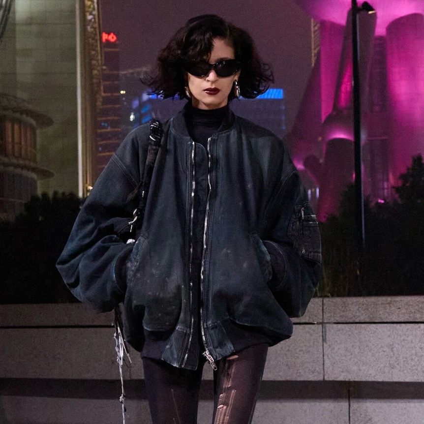 BALENCIAGA 25SS denim bomber デニムボンバー M BALENCIAGA