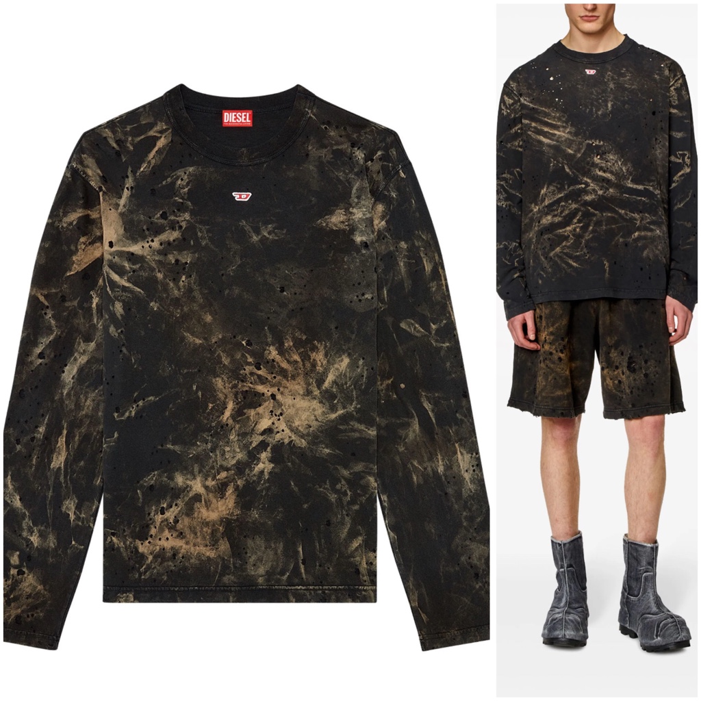 定価4.6万】DIESEL モーガン T-Crane-Ls-N2 ブラック S 定価4.9 定価4.6万】DIESEL モーガン T-Crane-Ls-N2 ブラック S 定価4.9