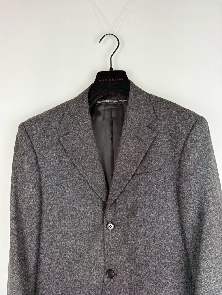ジャケット・アウター GIANFRANCO FERRE Chester Coat Archive 90's GIANFRANCO FERRE Archive Virgin Wool Dark Gray Tailored