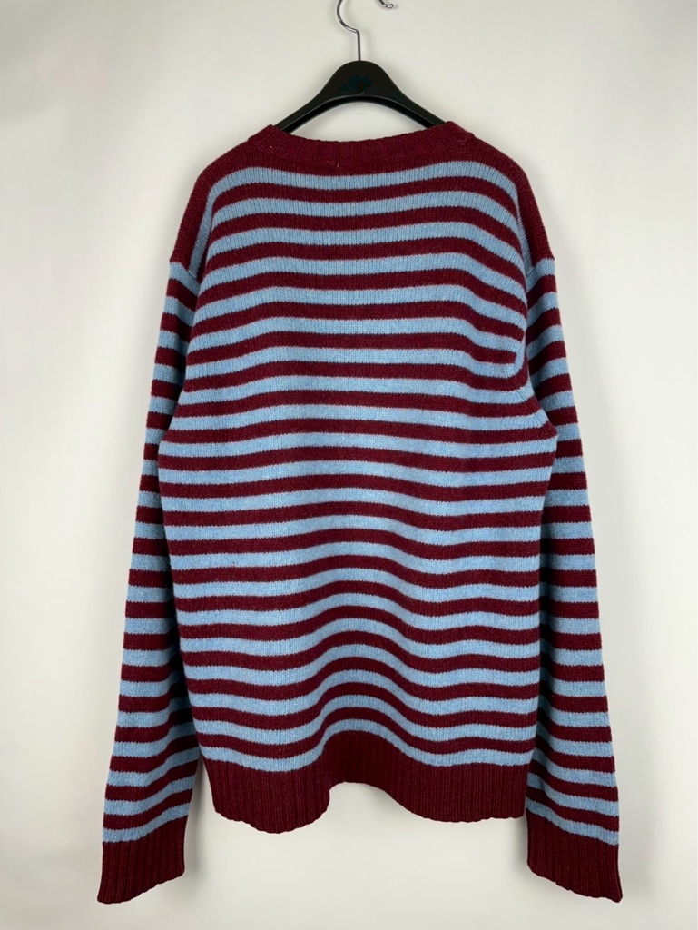 トップス 90-00s agnes b. homme border cardigan black New Yvan snap cardigan
