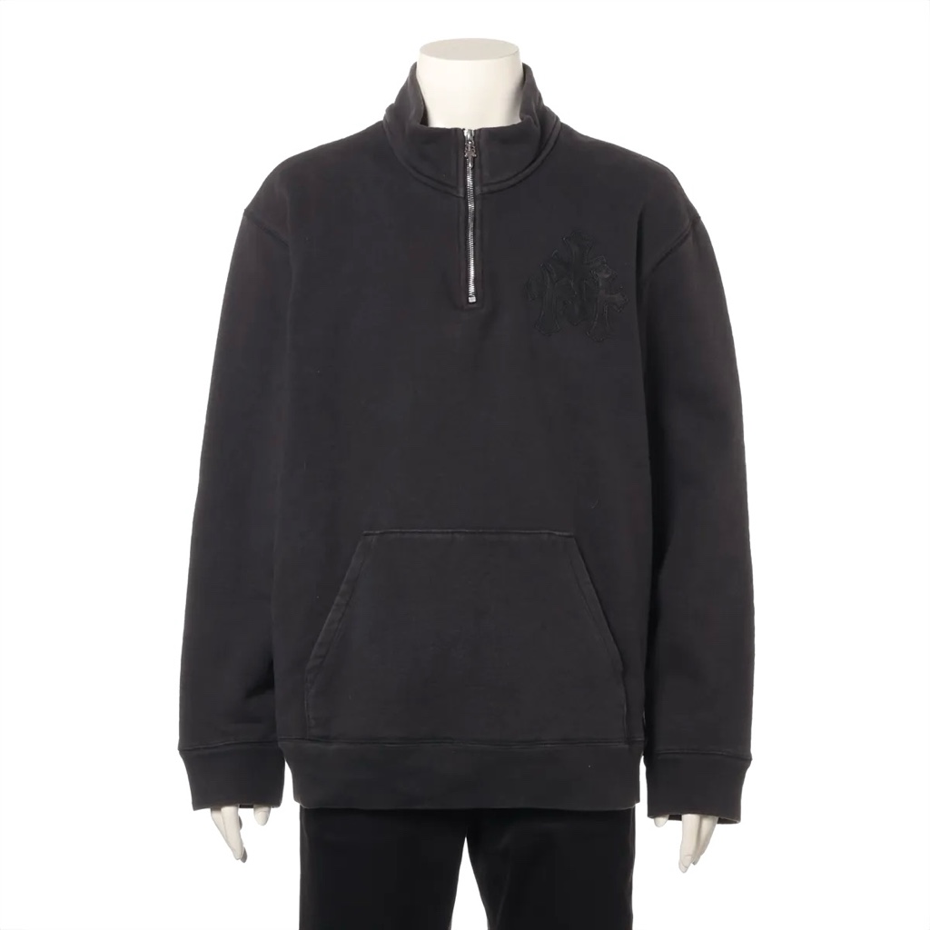 CHROME HEARTS クロムハーツ ハーフジップMサイズ ブラック CHROME HEARTS クロムハーツ ハーフジップMサイズ ブラック ハーフ