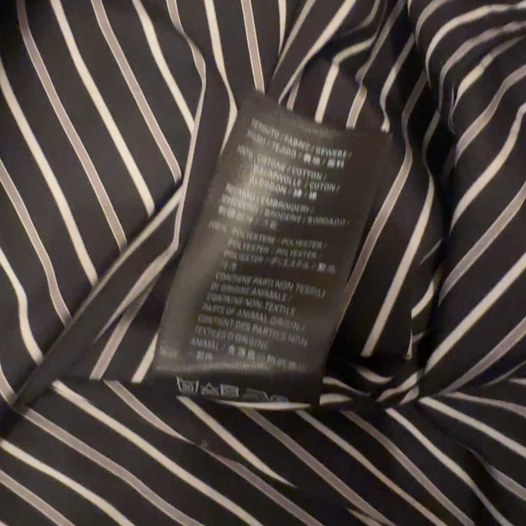 BALENCIAGA オーバーサイズ ストライプ シャツ 長袖 38 ブラック