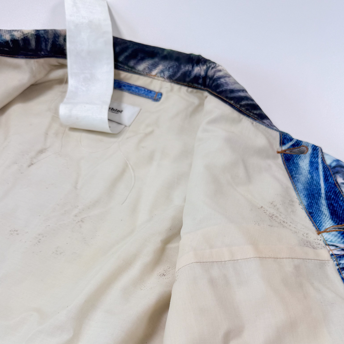 DOUBLET SS2023 MIRAGE PRINTED DENIM JACKET L ブルー - ARCHIVESTOCK