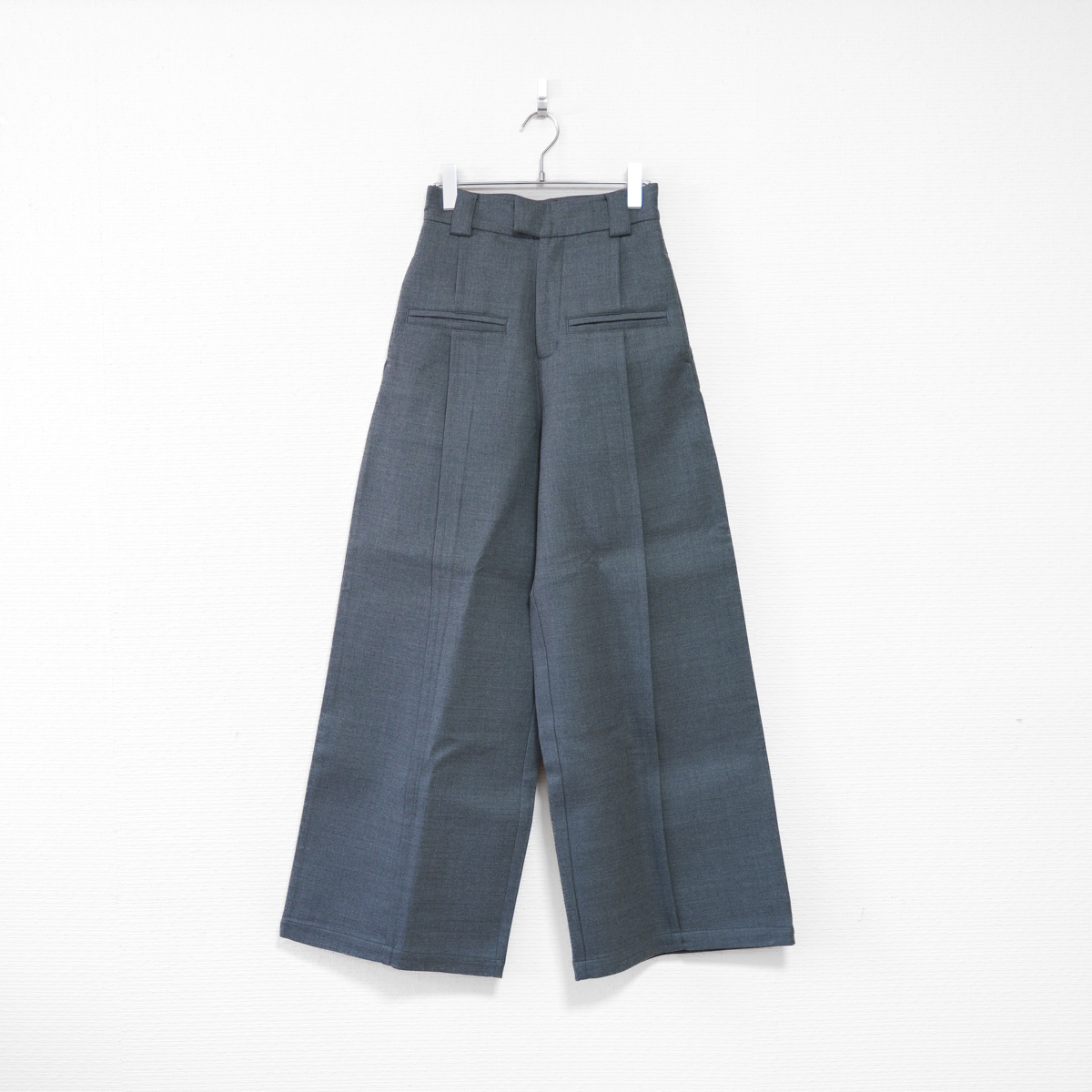 fax copy express WIDE-LEG SUIT PANTS S グレー - ARCHIVESTOCK
