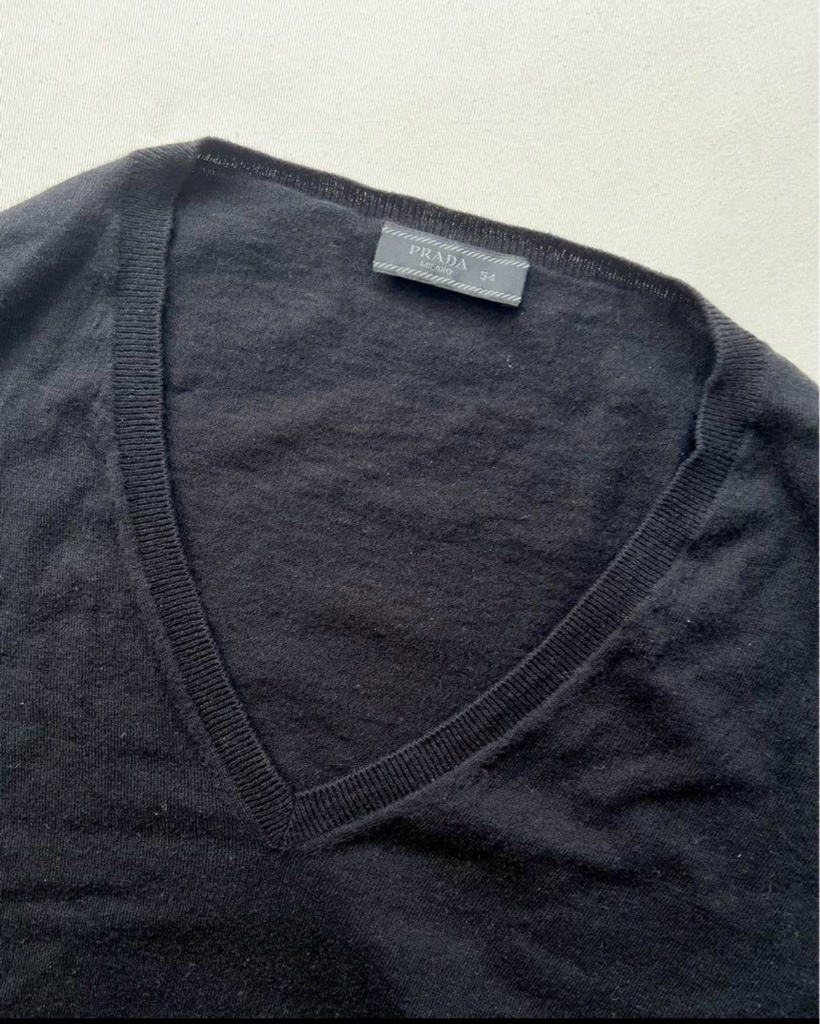 トップス prada archive vneck Knit archive PRADA cashmere v-neck knit - ARCHIVESTOCK
