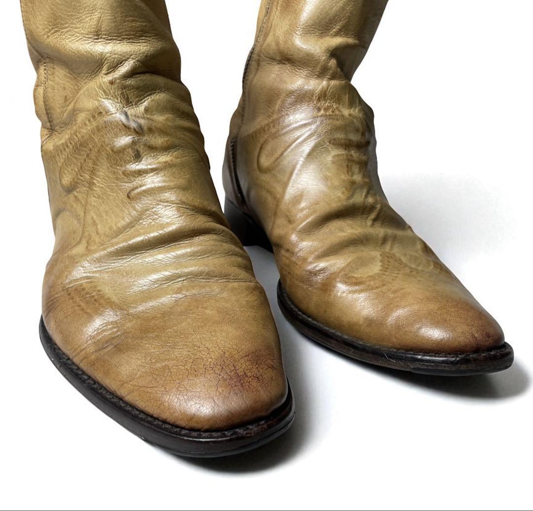 Mihara Yasuhiro 初期 炙り出しサイドジップブーツ 27