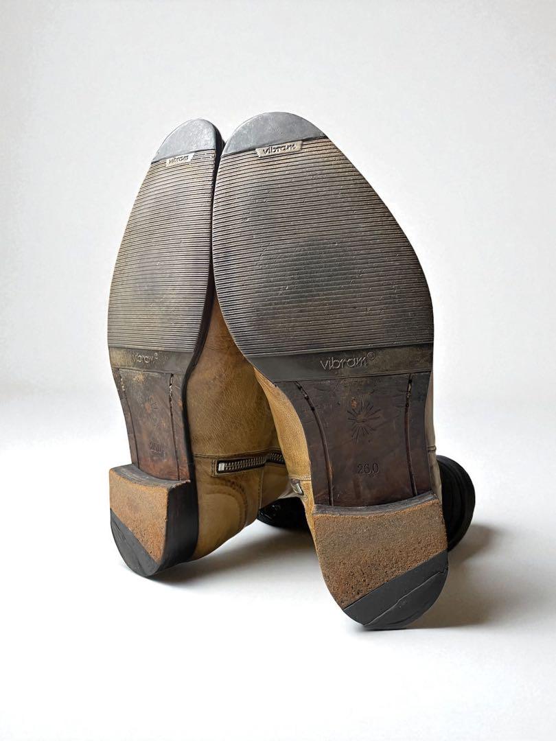 Mihara Yasuhiro 初期 炙り出しサイドジップブーツ 27