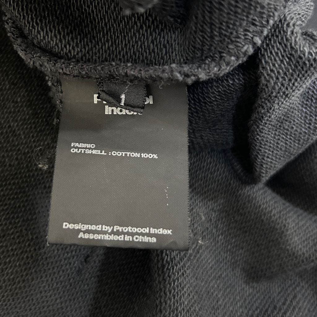 PROTOCOL INDEX PROJECT G/R UPSIDEDOWN ZIP HOODIE - ARCHIVESTOCK