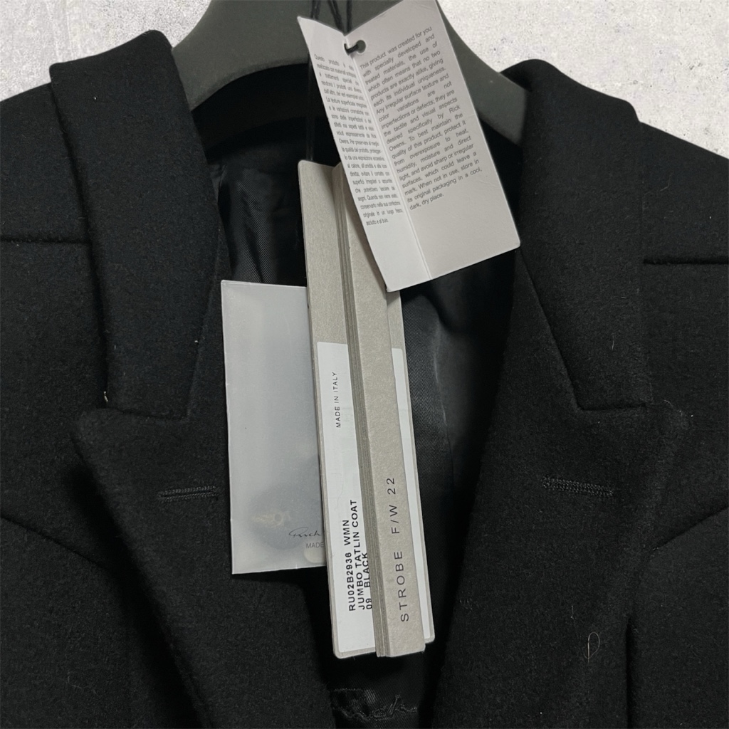 22AW Rick Owens JUMBO TATLIN COAT 48 ウール - ARCHIVESTOCK