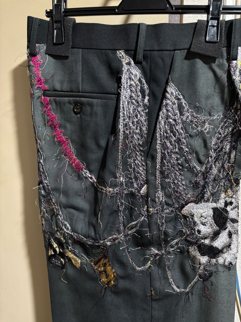 doublet 25aw Embroidered Chain Tailored Trousers 刺繍 - ARCHIVESTOCK