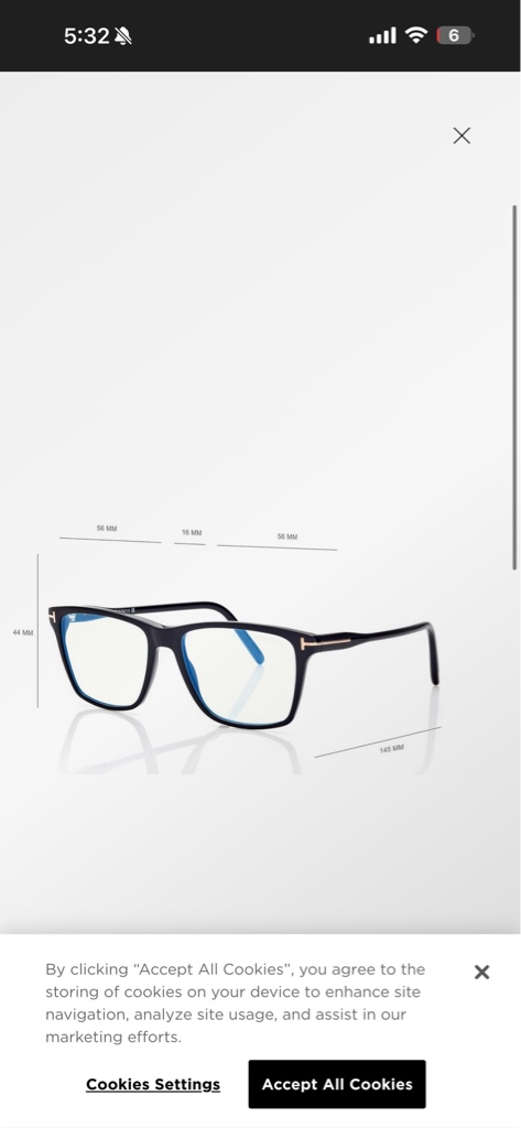 TOM FORD FT 5817-b 001 ウェリントン型伊達メガネ