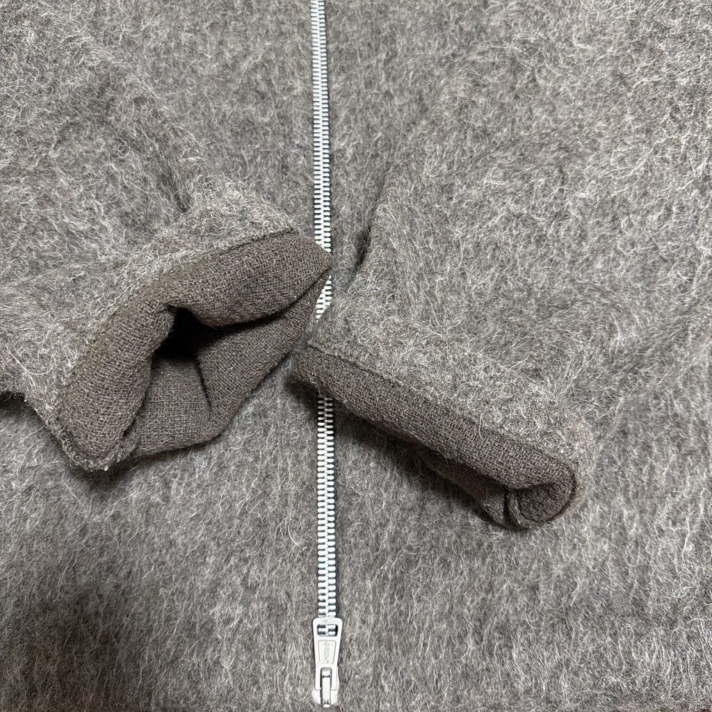 OUR LEGACY FULLZIP HOOD MOLE GREY MOHAIR - ARCHIVESTOCK