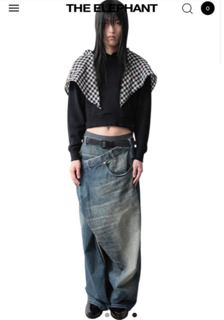 ORIMI OVERLAP BUGGY DENIM PANTS Indigo - ARCHIVESTOCK