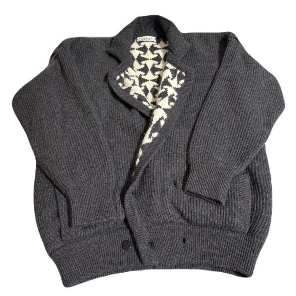 70s〜 givenchy 顔タグ カシミアニット カーディガン ヴィンテージ