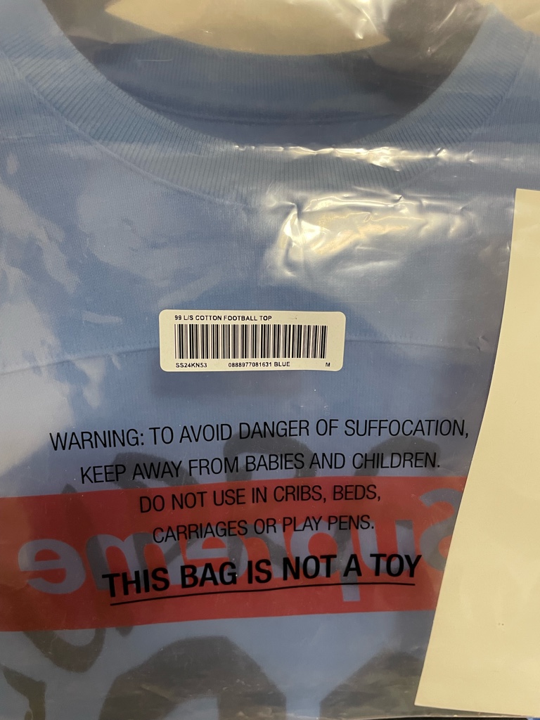 Supreme Twice モモ着用 99 L/S Football Top M - ARCHIVESTOCK