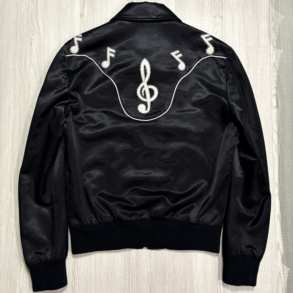 Saint Laurent ミュージックノート 刺繍ジャケット 16aw SAINT LAURENT PARIS 16AW 音符刺繍ブルゾン サンローランパリ 16AW