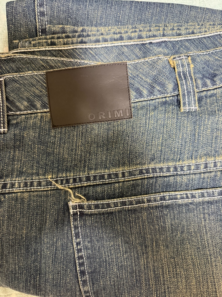 ORIMI OVERLAP BUGGY DENIM PANTS - ARCHIVESTOCK