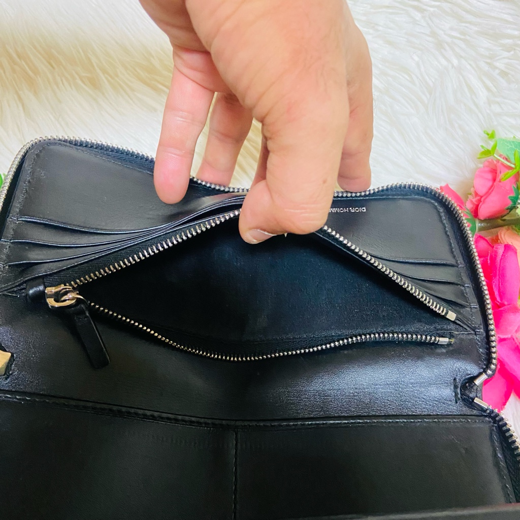 激シブ✨Dior Homme✨ディオールオム✨ラウンドジップ✨本革✨財布✨総 