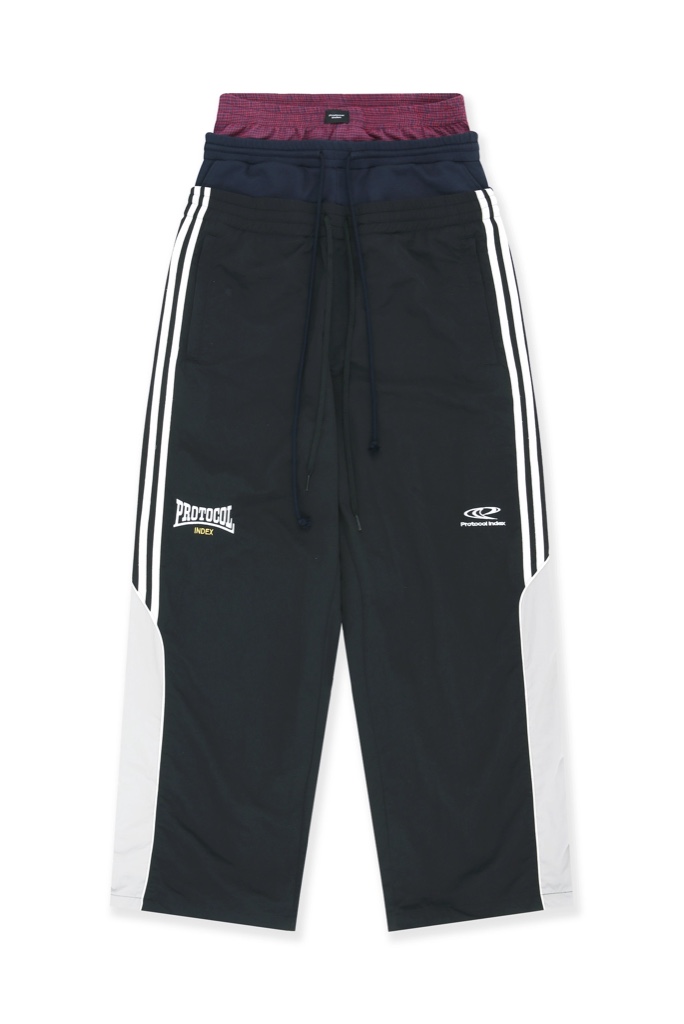 パンツ protocol index 3 layered track pants Protocol-Index 3 Layered Track Pants - 韓国製の3層ウエスト