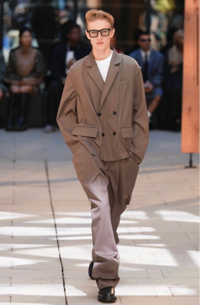 sacai 25ss Doeskin Jacket & Pants セットアップ Taupe サイズ1