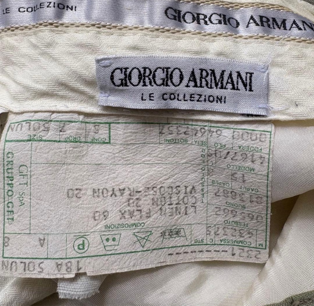80s 90s GIORGIO ARMANI slacks リネン×レーヨン 80s 90s GIORGIO ARMANI slacks pants 80年代 90年代 ジョルジオ