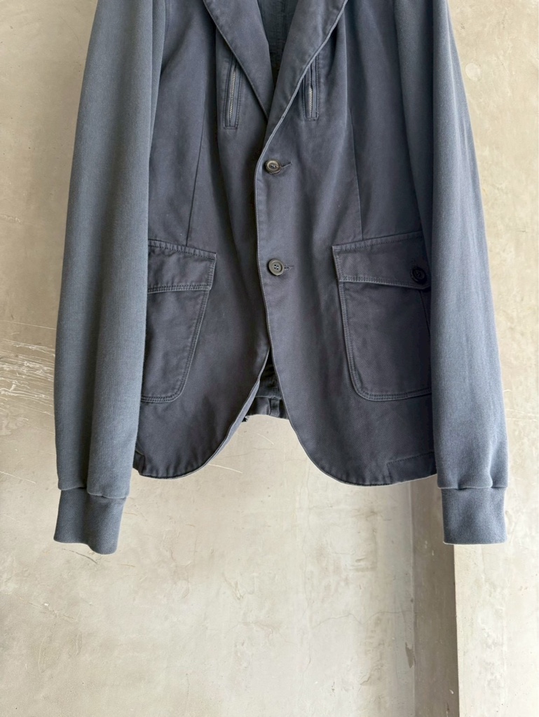 ALEXANDER McQUEEN Archive Dark Navy Hooded Tailored Jacket  