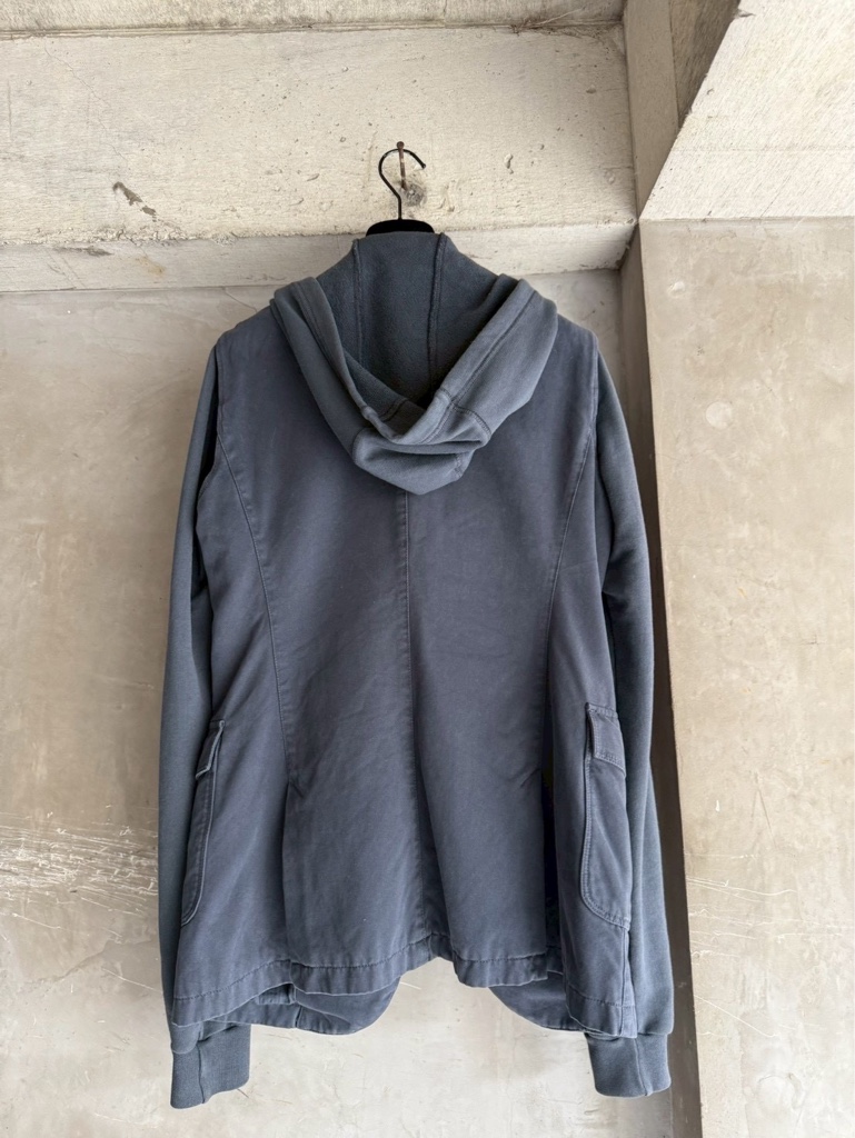 ALEXANDER McQUEEN Archive Dark Navy Hooded Tailored Jacket  