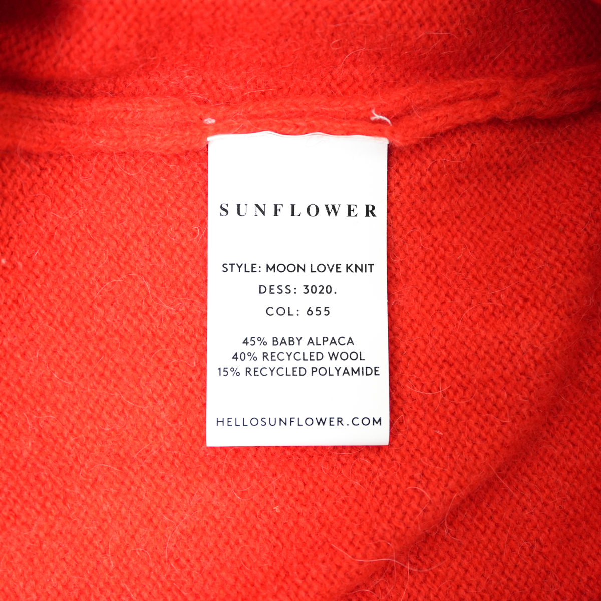 SUNFLOWER MOON LOVE KNIT RED - ARCHIVESTOCK