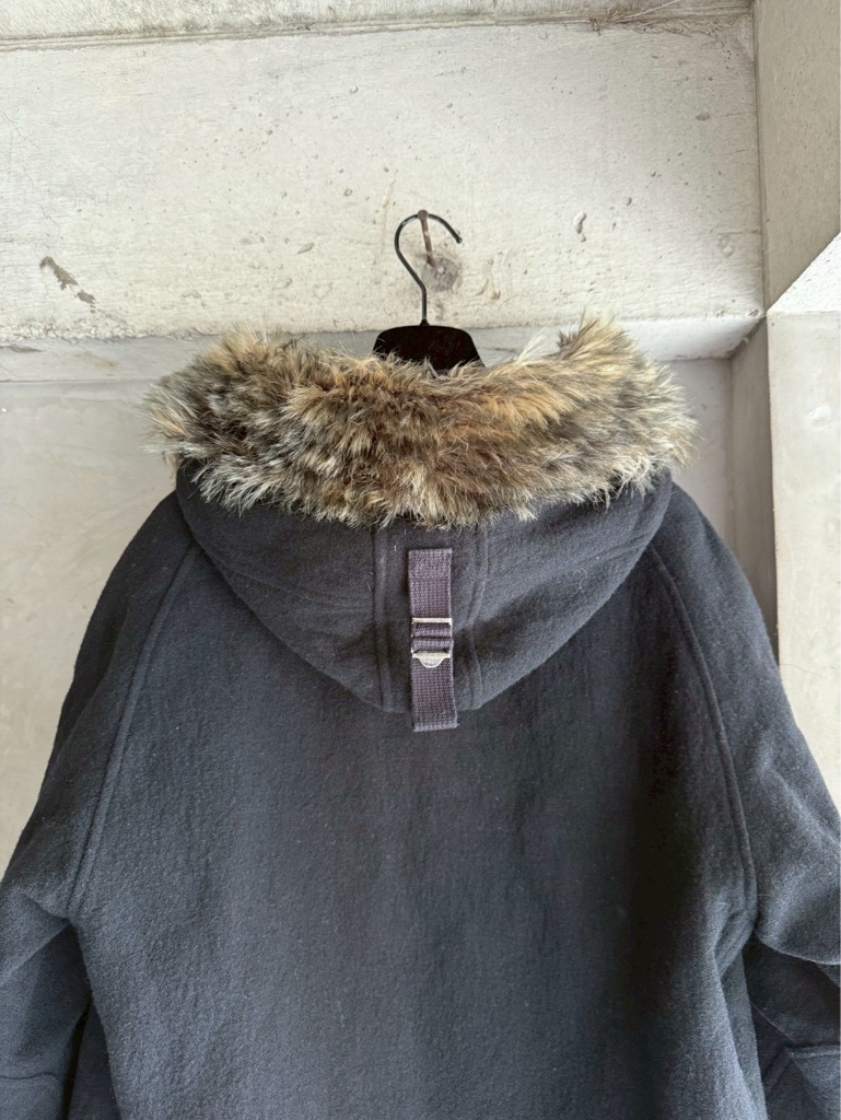 ジャケット・アウター ATTACHMENT Archive Fur Hooded Wool Coat ジャケット・アウター ATTACHMENT Archive Fur Hooded Wool Coat