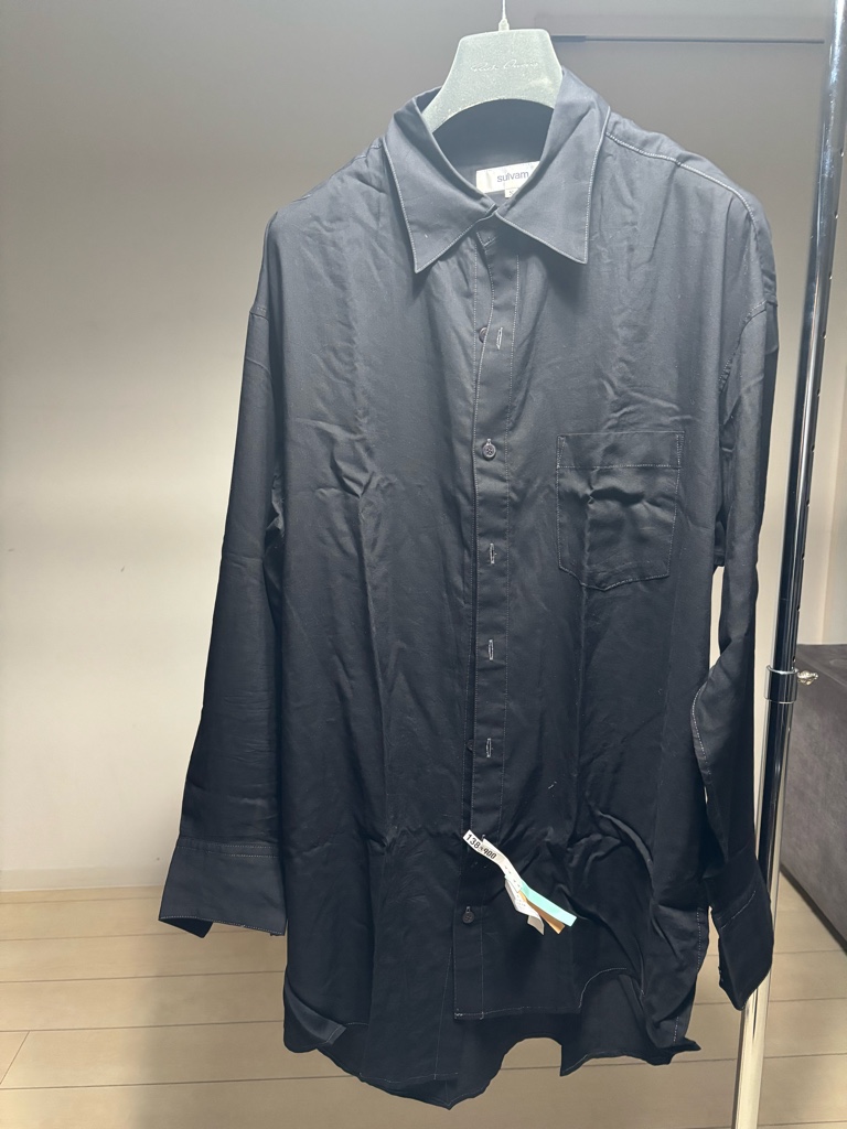 sulvam レーヨンロングシャツ ブラック Sサイズ - ARCHIVESTOCK