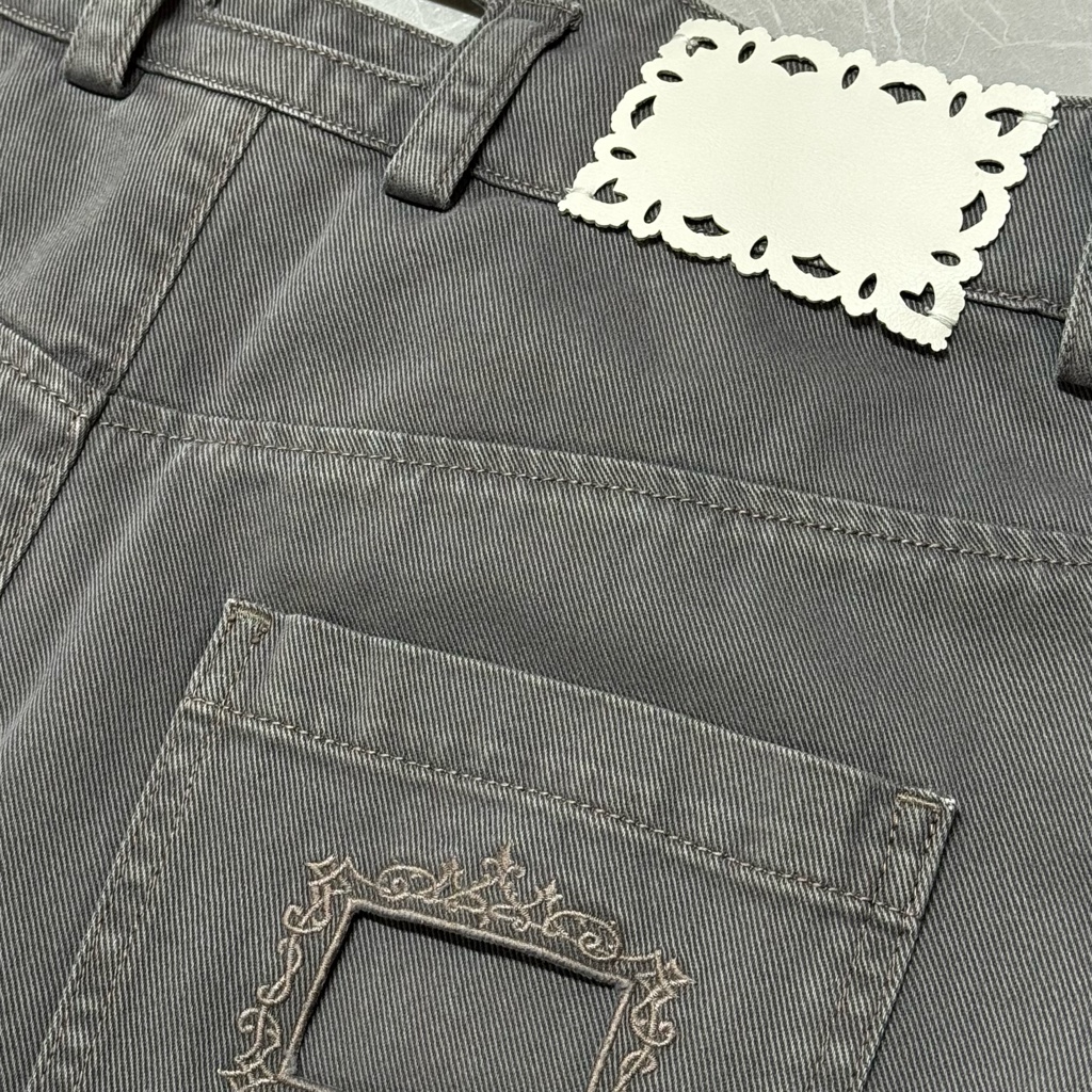 NULLUS】GREY ARROWS POCKET JEANS 2 - ARCHIVESTOCK