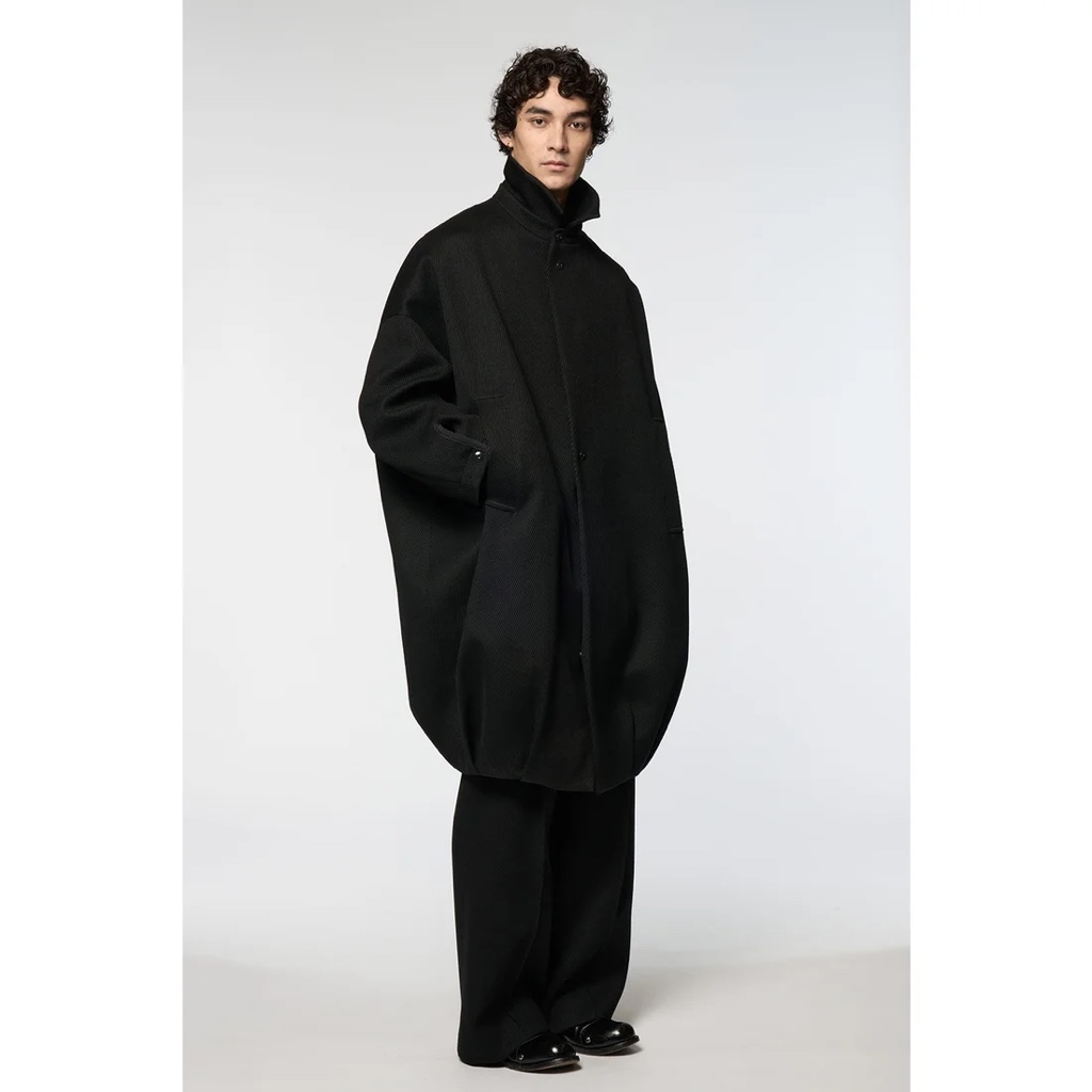 Omar Afridi BALOONED COCOON COAT （BLACK） - ARCHIVESTOCK