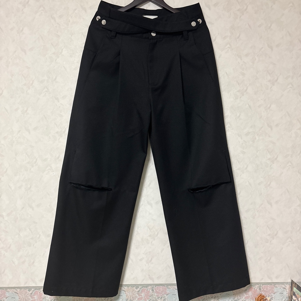 NULLUS 24aw Intertwined Beltテーラードカーブパンツ - ARCHIVESTOCK