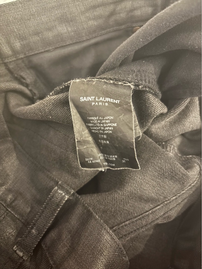 2013 Saint laurent Paris コーティングデニム エディ期 wax hedi