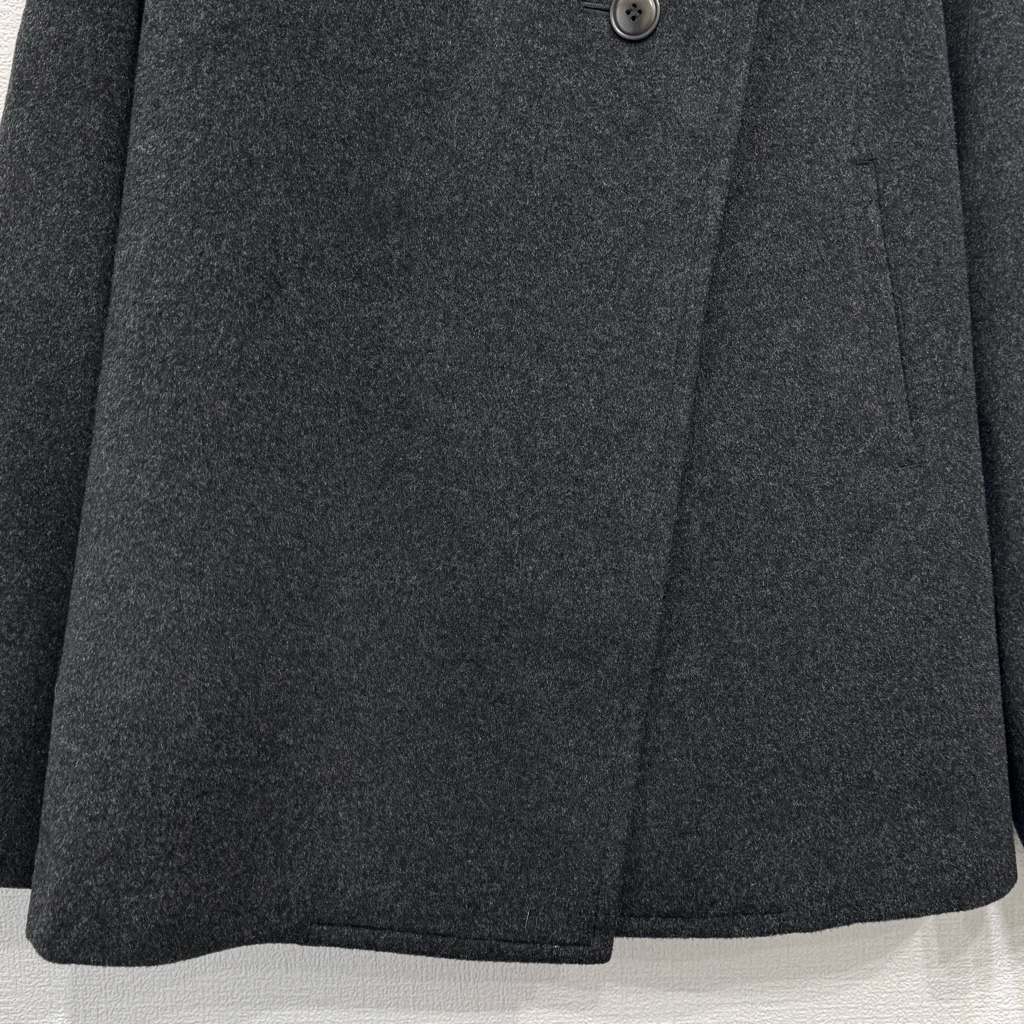 Y's ワイズ ヨウジヤマモト カシミヤ混 ウール 変形コート グレー杢